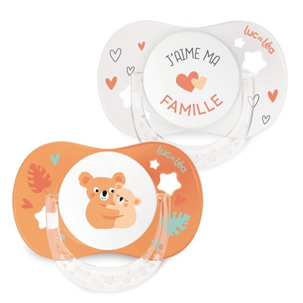 Luc et Léa Essentiel sucette silicone anatomique +18 mois
