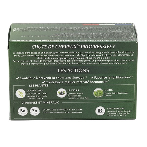 Luxeol chute de cheveux progressive gélules