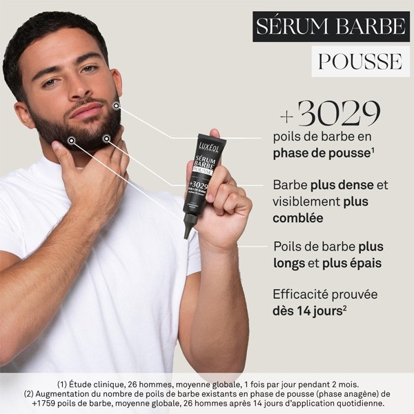 Luxéol sérum barbe pousse
