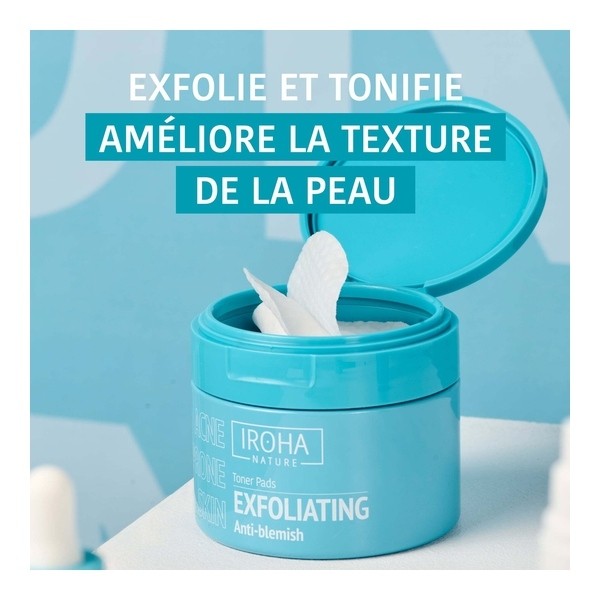 Iroha Nature disques exfoliants anti imperfections