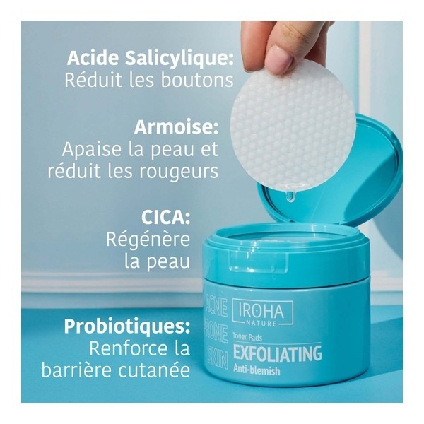 Iroha Nature disques exfoliants anti imperfections