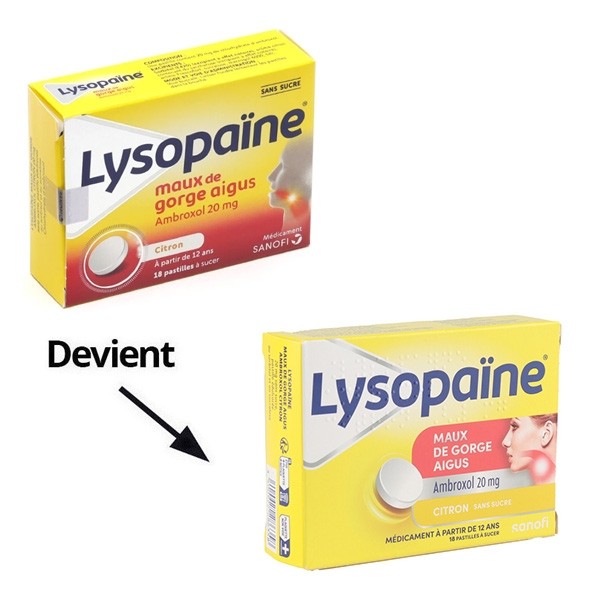 Lysopaïne Ambroxol citron sans sucre pastilles
