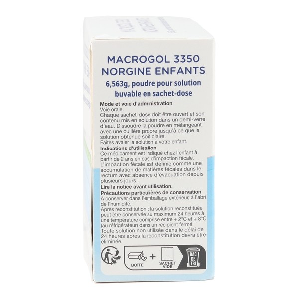 Macrogol 3350 Norgine enfant sachet