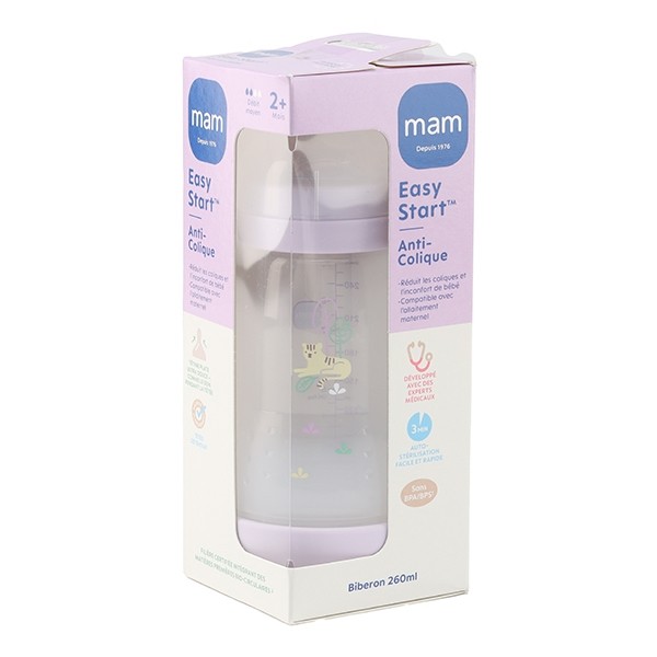 MAM Biberon Easy Start débit moyen 260 ml