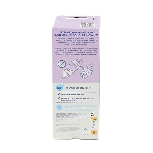 MAM Biberon Easy Start débit moyen 260 ml