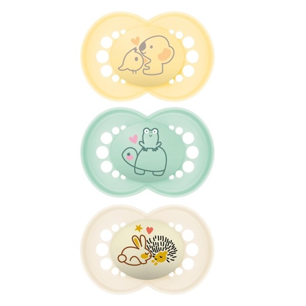 MAM Original trio sucettes symétriques silicone +18 mois