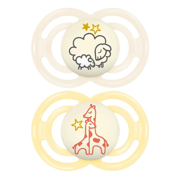 MAM Perfect Nuit Sucette symétrique silicone 18 mois et +