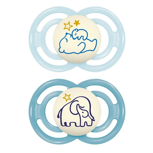 MAM sucette anatomique silicone +6 mois Perfect Nuit