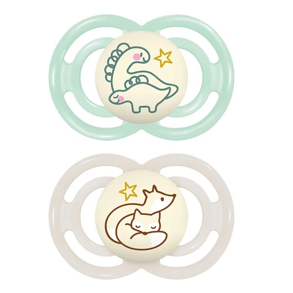 MAM sucette anatomique silicone +6 mois Perfect Nuit