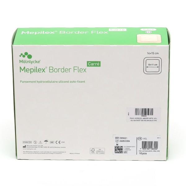 Mepilex Border Flex Carré Pansement hydrocellulaire
