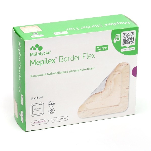 Mepilex Border Flex Carré Pansement hydrocellulaire