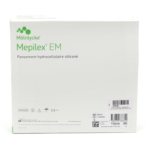 Mepilex EM pansement hydrocellulaire 10 unités