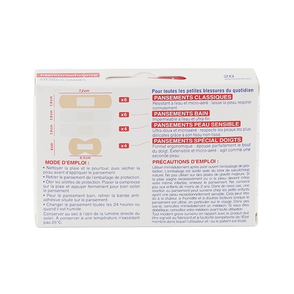 Mercurochrome Pansements Kit multi-usages