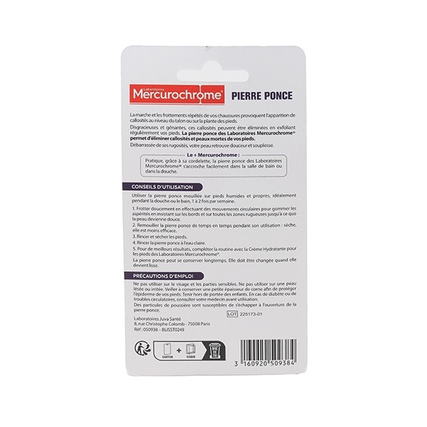 Mercurochrome pierre ponce