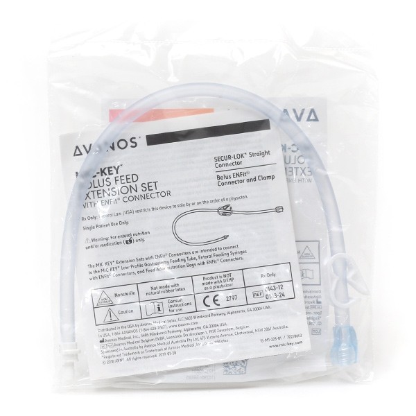 Mic Key Prolongateur droit pour alimentation entérale
