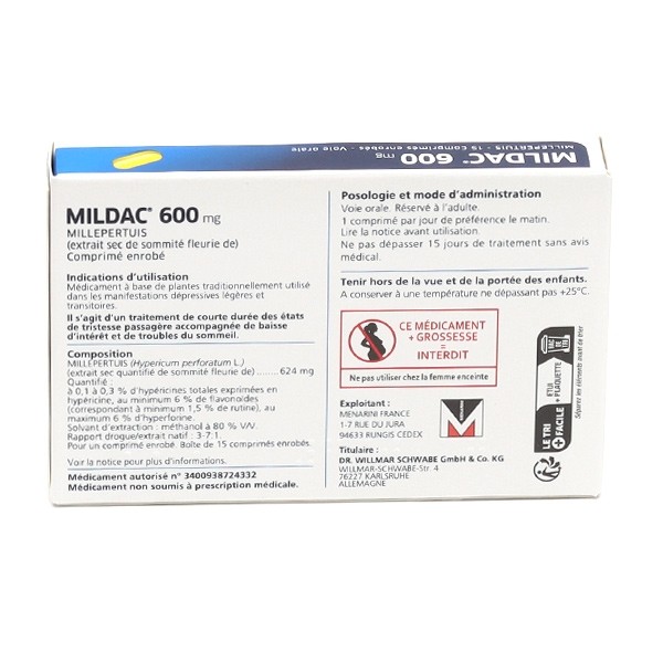 Mildac 600 mg comprimés