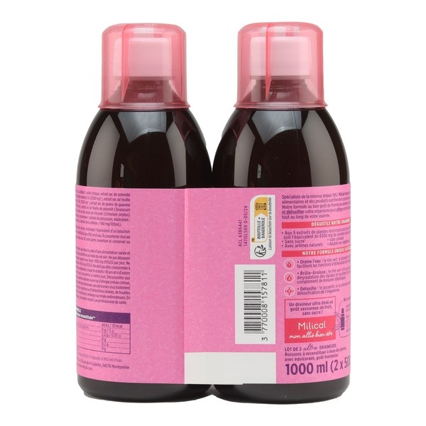 Milical Draineur Ultra framboise solution buvable