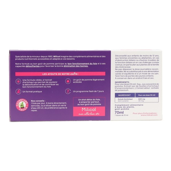 Milical Extra Artichaut Détox unidoses