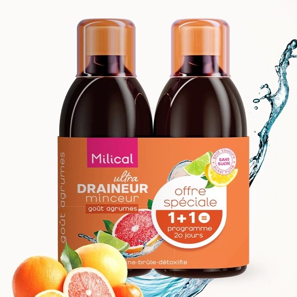 Milical Draineur Ultra agrumes solution buvable