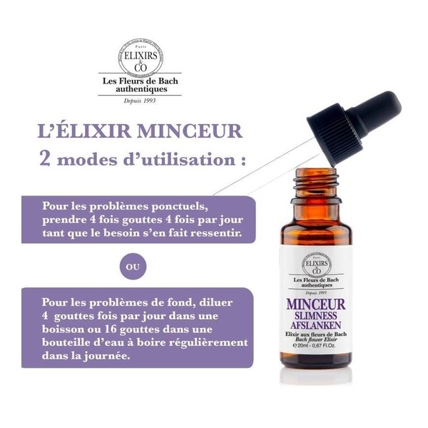 Elixirs and Co Fleurs de Bach Minceur gouttes bio