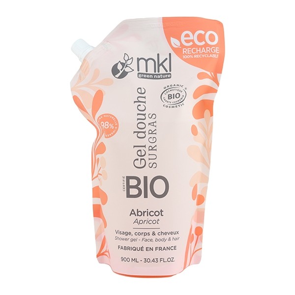 MKL gel douche surgras Abricot bio