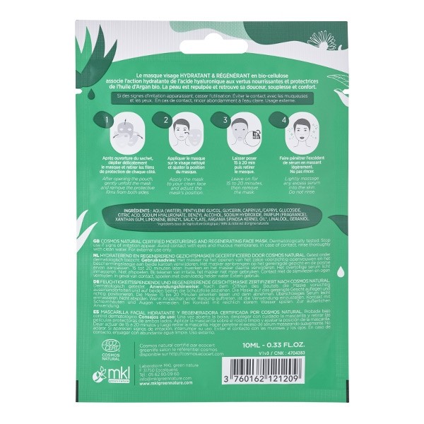 MKL masque visage hydratant et régénérant