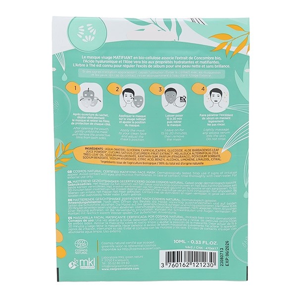 MKL Masque Visage Matifiant