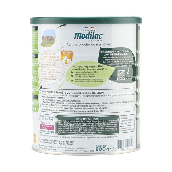 Modilac 3 Bio lait de croissance