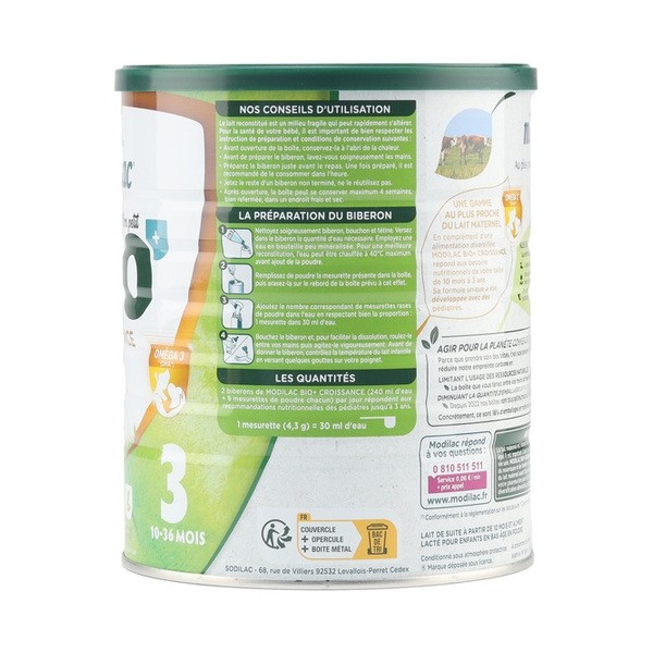 Modilac 3 Bio lait de croissance