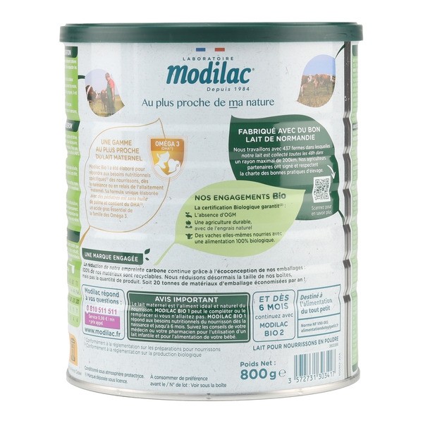Modilac Lait 1er âge Bio Lf+
