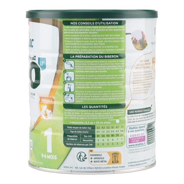 Modilac Lait 1er âge Bio Lf+