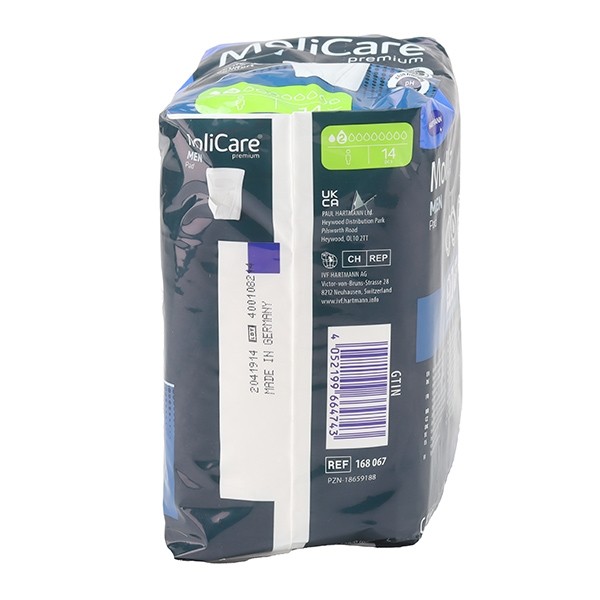MoliCare Premium Men Pad Protections anatomiques 2 gouttes