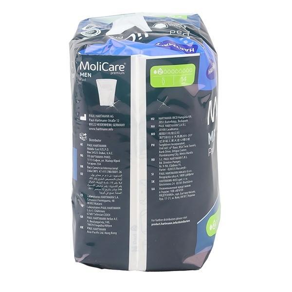 MoliCare Premium Men Pad Protections anatomiques 2 gouttes