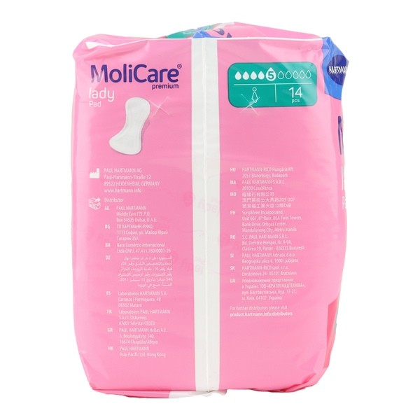 Molicare Premium Lady Pad Protections anatomiques 5 gouttes