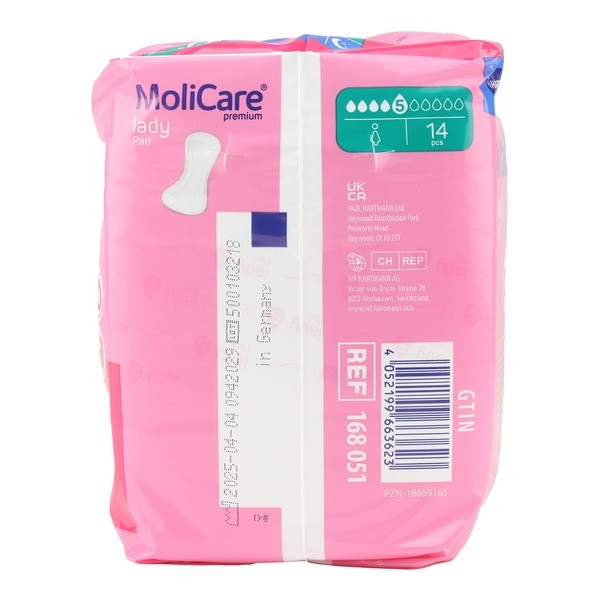 Molicare Premium Lady Pad Protections anatomiques 5 gouttes