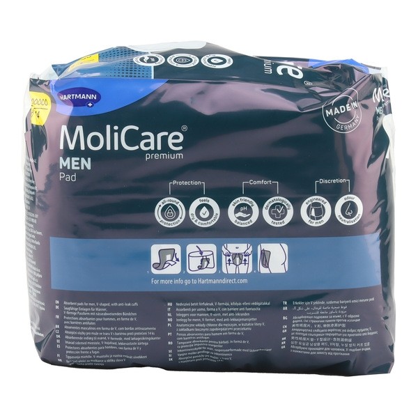 Molicare Premium Men Pad Protection anatomique 3 gouttes