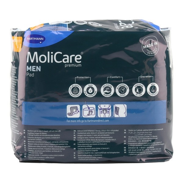 Molicare Premium Men Pad Protections anatomiques 4 gouttes
