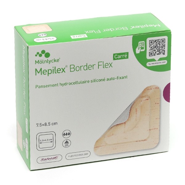 Mepilex Border Flex Carré Pansement hydrocellulaire