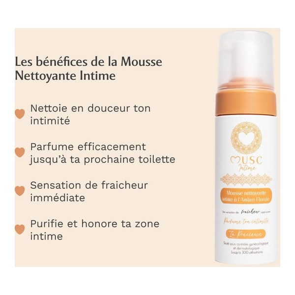 Musc Intime Mousse nettoyante à l'ambre florale