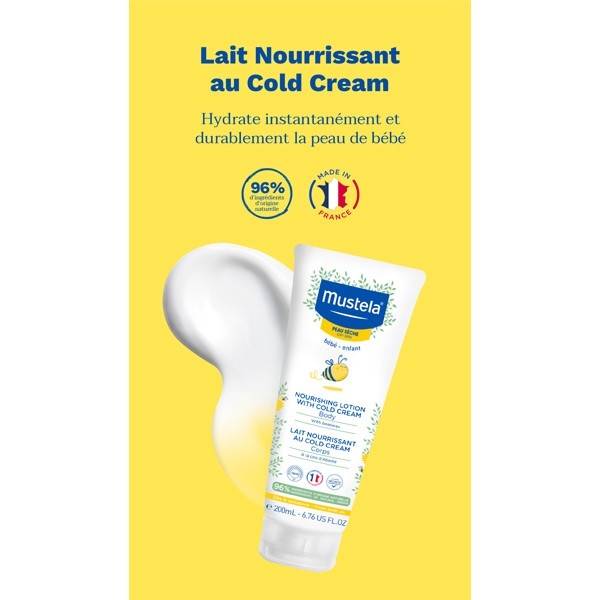 Mustela Bébé lait nourrissant au cold cream