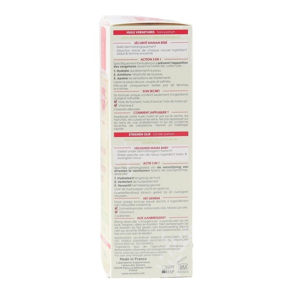 Mustela Maternité Huile vergetures Bio