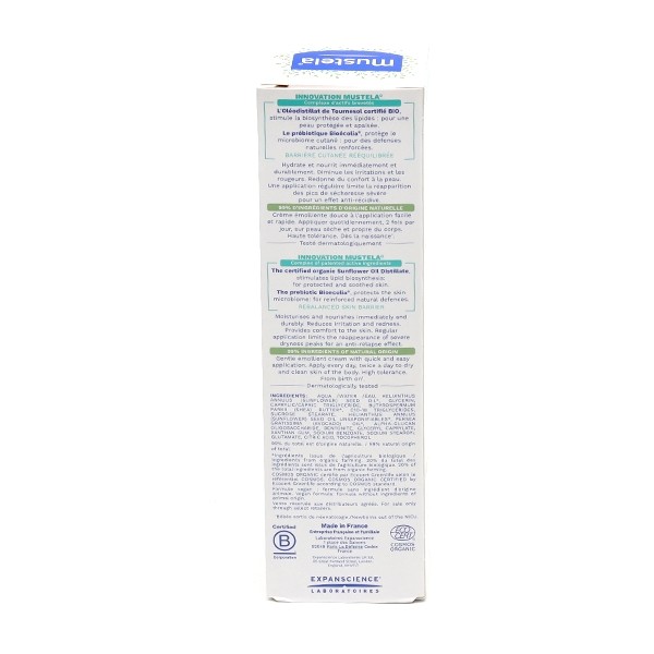Mustela Stelatopia+ crème relipidante bébé Bio