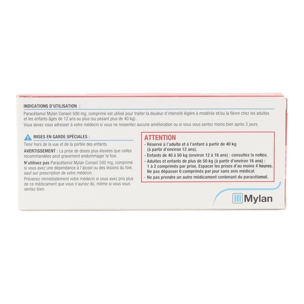 Mylan Paracétamol 500 mg comprimé
