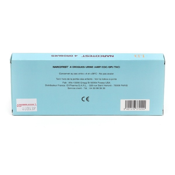 Narcotest test de détection 4 drogues