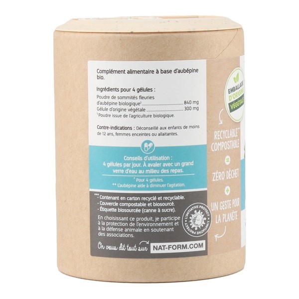 Nat et Form Ecoresponsable aubépine Bio gélules