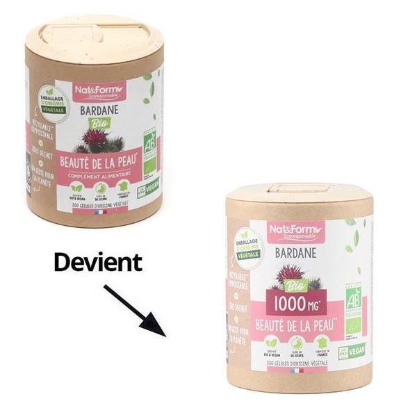 Nat et Form Ecoresponsable bardane Bio gélules