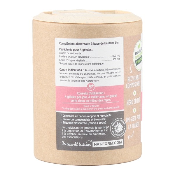 Nat et Form Ecoresponsable bardane Bio gélules