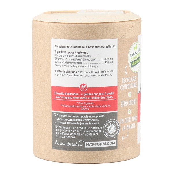 Nat et Form Ecoresponsable Hamamélis bio gélules