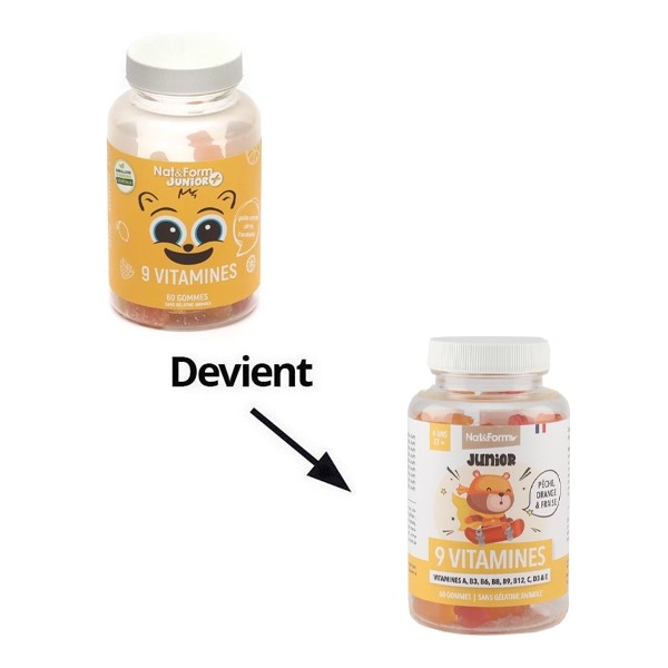 Nat et Form Junior+ 9 vitamines gummies