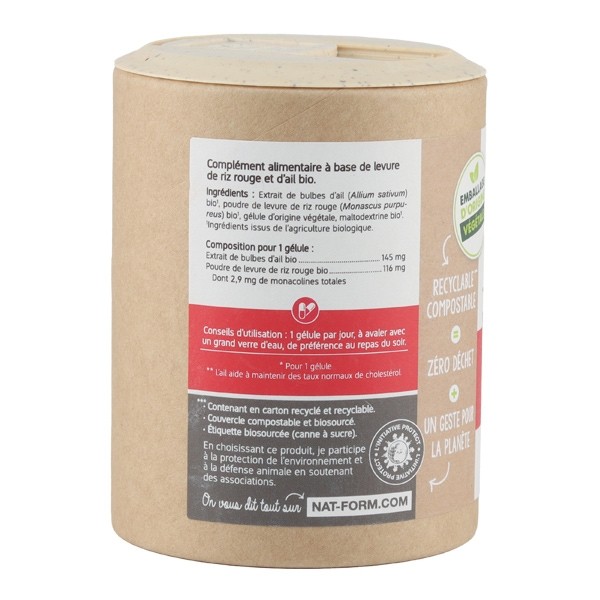 Nat et Form Ecoresponsable Levure de riz rouge et ail Bio